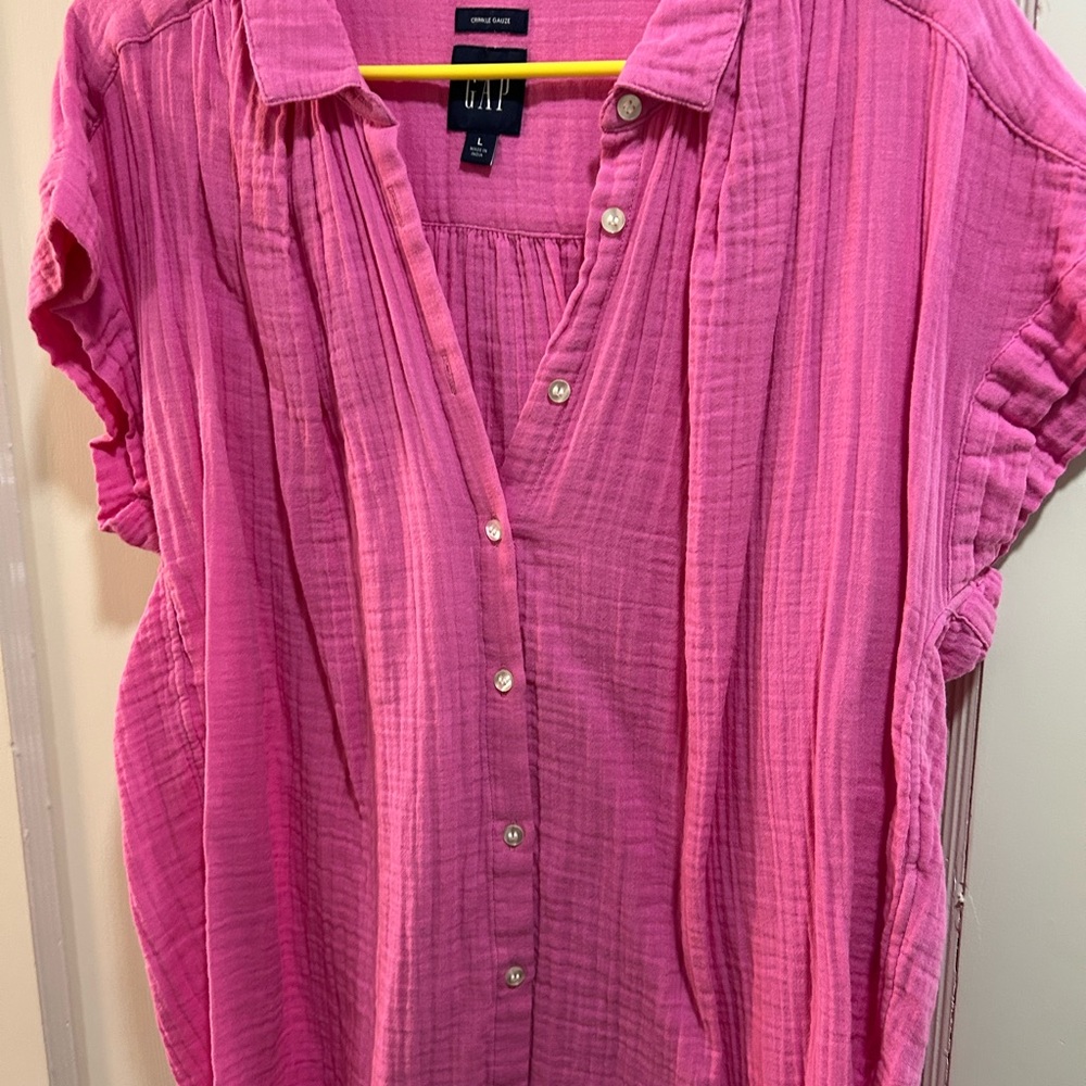 GAP Pink Button-Down Women's Shirt